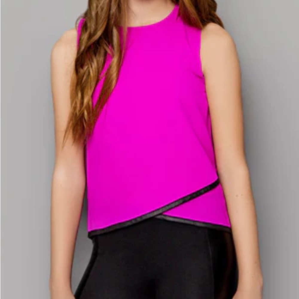 MIA Pink Asymmetrical Sleeveless Tank Top